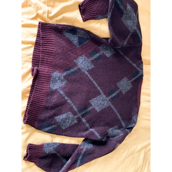 Vintage cardigan with leather - Picture 8 of 9